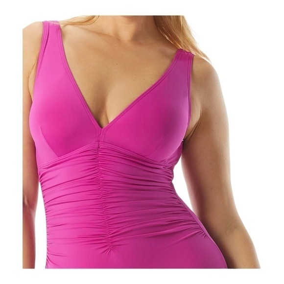 Coco Reef Contours Solitare V-Neck Tummy-Control One-Piece Swimsuit NWT - Picture 3 of 7